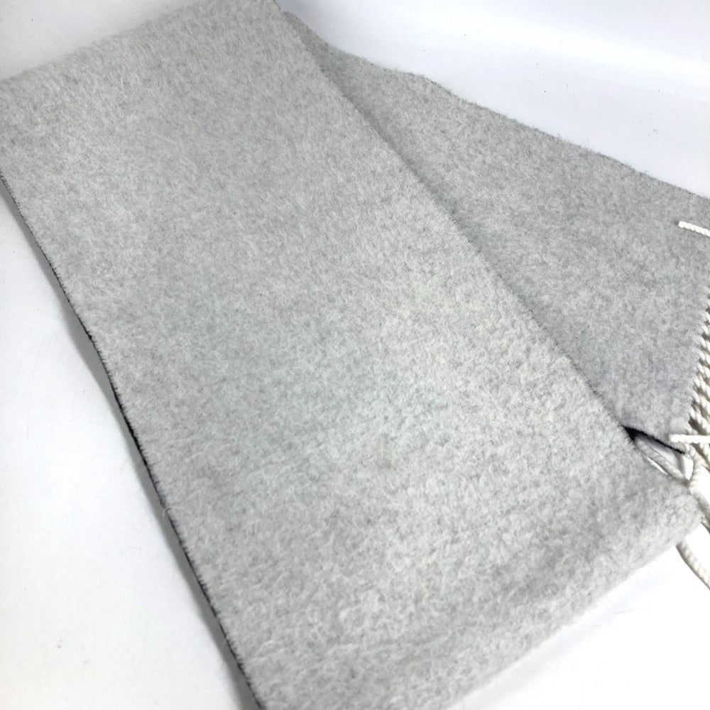 LOUIS VUITTON M92527 フリンジ ロゴ マフラー フラッフィーグラム マフラー ウール ユニセックス ホワイト