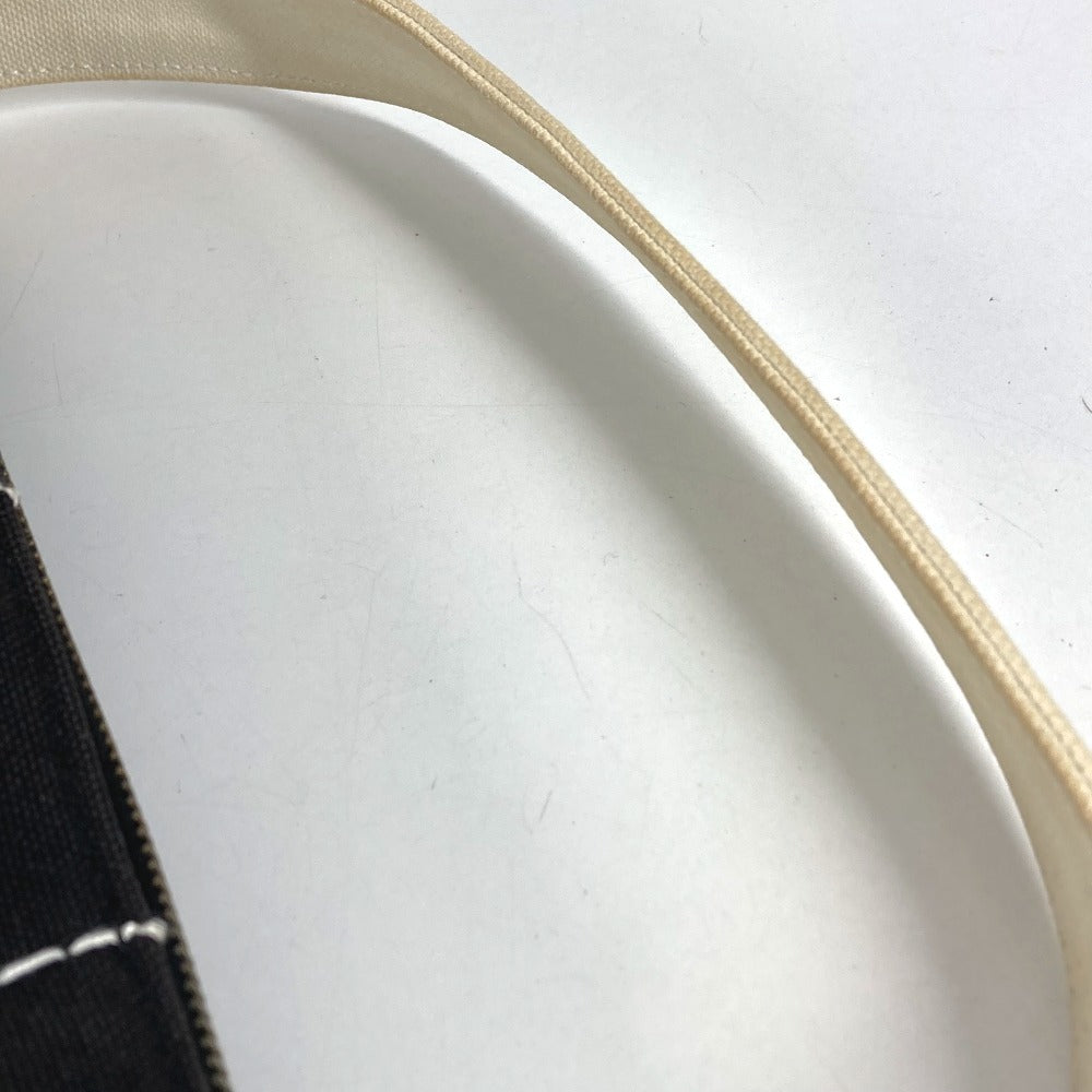 CHANEL チョコバー CC ココマーク ロゴ カバン 肩掛け ハンドバッグ バイカラー ショルダーバッグ キャンバス ユニセックス ブラック