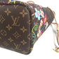LOUIS VUITTON M13271 LV×TM 村上隆 スーパーフラット ネヴァーフル MM ネヴァーフルMM カバン トートバッグ 肩掛け ポーチ付き ショルダーバッグ モノグラムキャンバス ユニセックス ブラウン