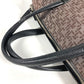 LOEWE ヴィンテージ 総柄 ロゴ カバン トートバッグ ハンドバッグ レザー/キャンバス レディース ブラック