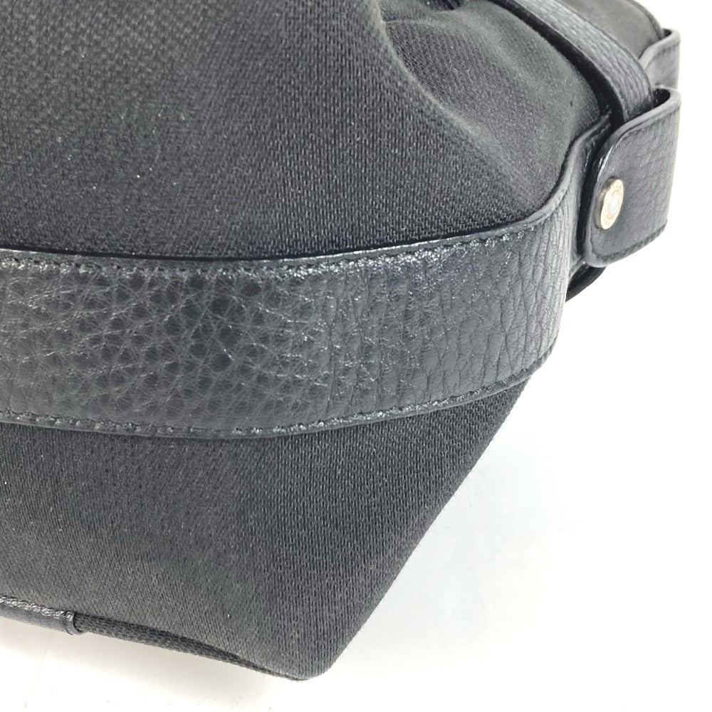 BVLGARI ロゴ トートバッグ カバン ハンドバッグ レザー/キャンバス ユニセックス ブラック