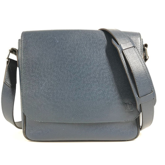 LOUIS VUITTON M32824 Taiga Roman PM Roman PM Bag Messenger Bag Flap Crossbody Shoulder Bag Taiga Leather Unisex Ocean Blue