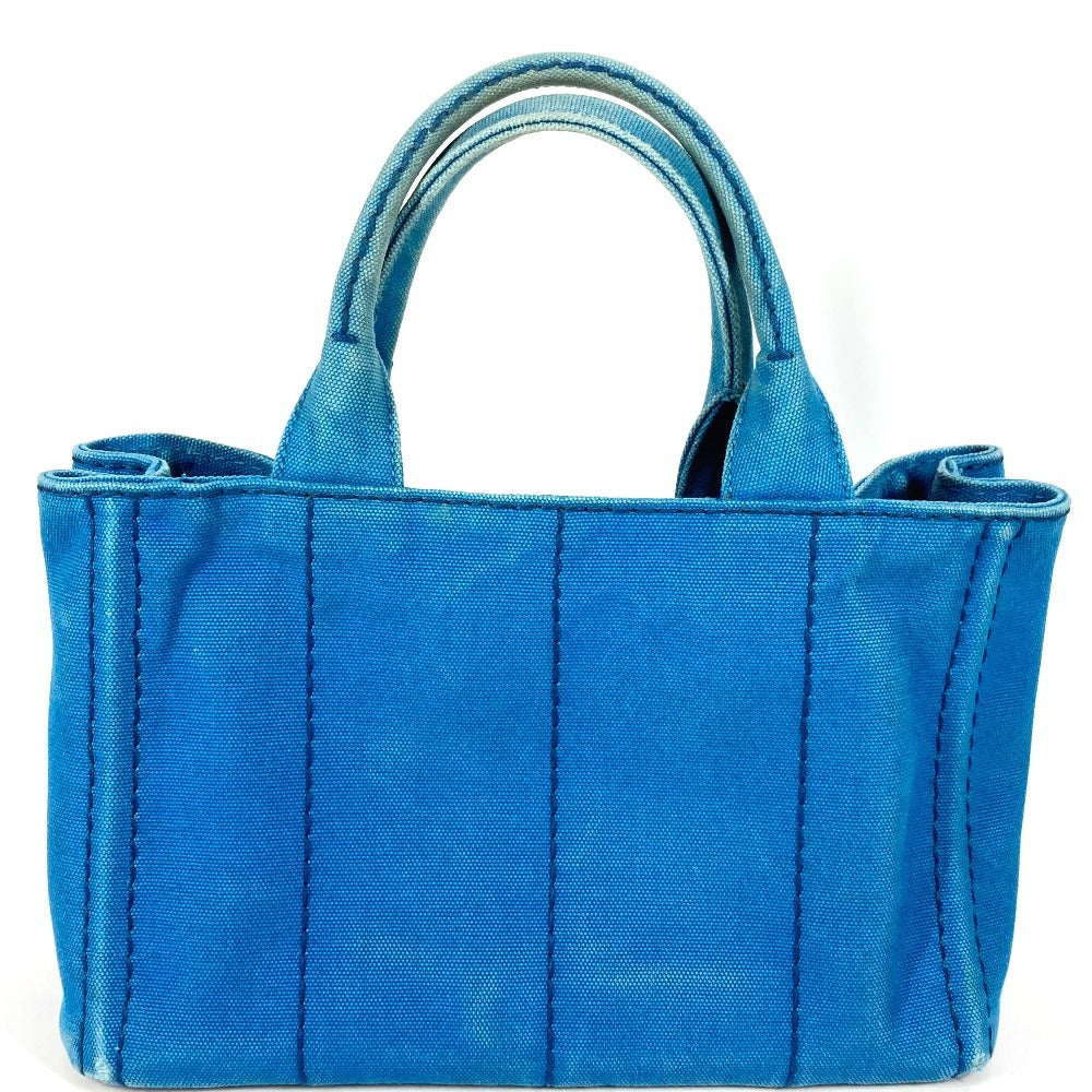 PRADA カナパ ロゴ MINI ミニ トートバッグ カバン ハンドバッグ キャンバス ユニセックス ブルー