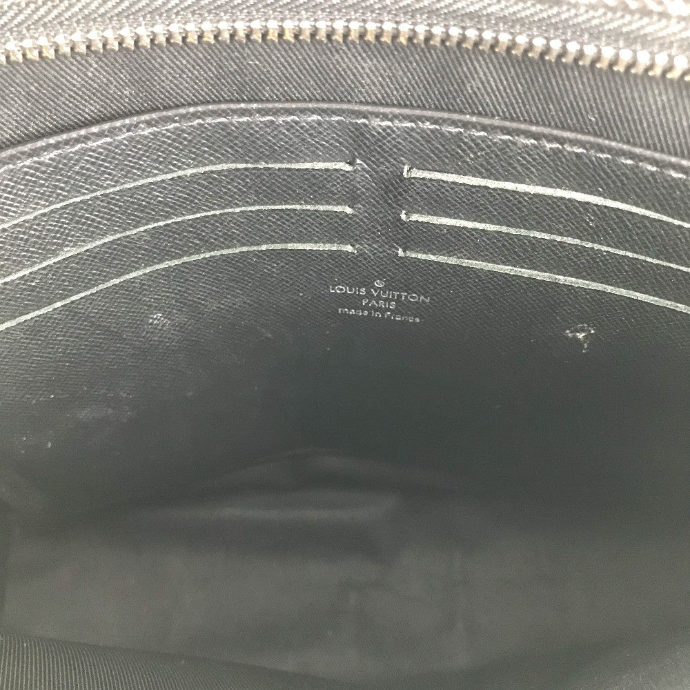 LOUIS VUITTON M30547 タイガ ポシェット ヴォワヤージュ セカンドバッグ カバン ポーチ クラッチバッグ タイガレザー メンズ アルドワーズ ブラック