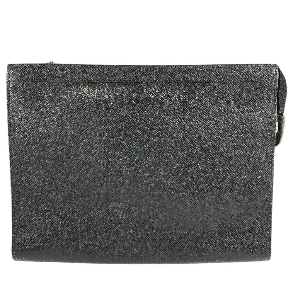 LOUIS VUITTON M30547 Taiga Pochette Voyage Cluch Bag Bag Pouch Clutch bag Taiga Leather Ardoise Black Used
