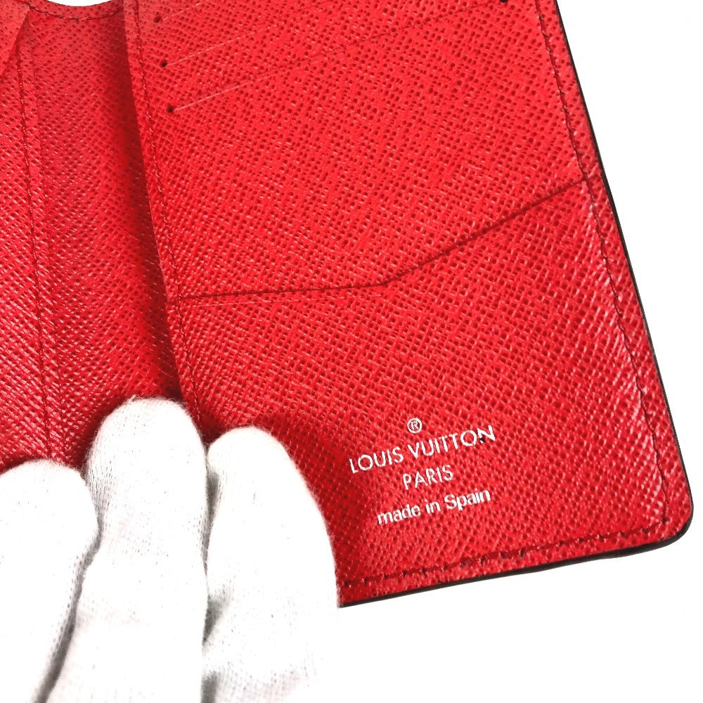 LOUIS VUITTON M67714 エピ シュプリームコラボ supreme オーガナイザードゥポッシュ 名刺入れ パスケース 2つ折り カードケース エピレザー メンズ レッド
