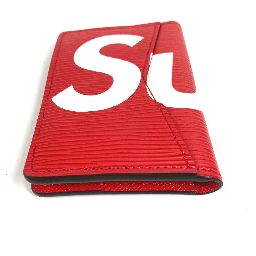 LOUIS VUITTON M67714 エピ シュプリームコラボ supreme オーガナイザードゥポッシュ 名刺入れ パスケース 2つ折り カードケース エピレザー メンズ レッド
