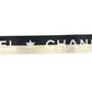 CHANEL 01S CC ココマーク ロゴ プリントバイカラーベルト ローラーバックル バイカラー ベルト キャンバス/レザー レディース ブラック系