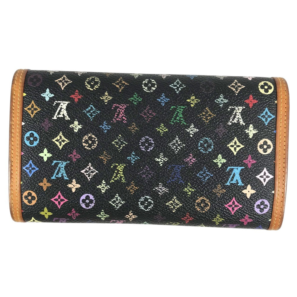 LOUIS VUITTON Ｍ92658 ポルトトレゾール インターナショナル 三つ折り 財布 ウォレット ロングウォレット 長財布 モノグラムマルチカラーキャンバス ユニセックス ノワール ブラック