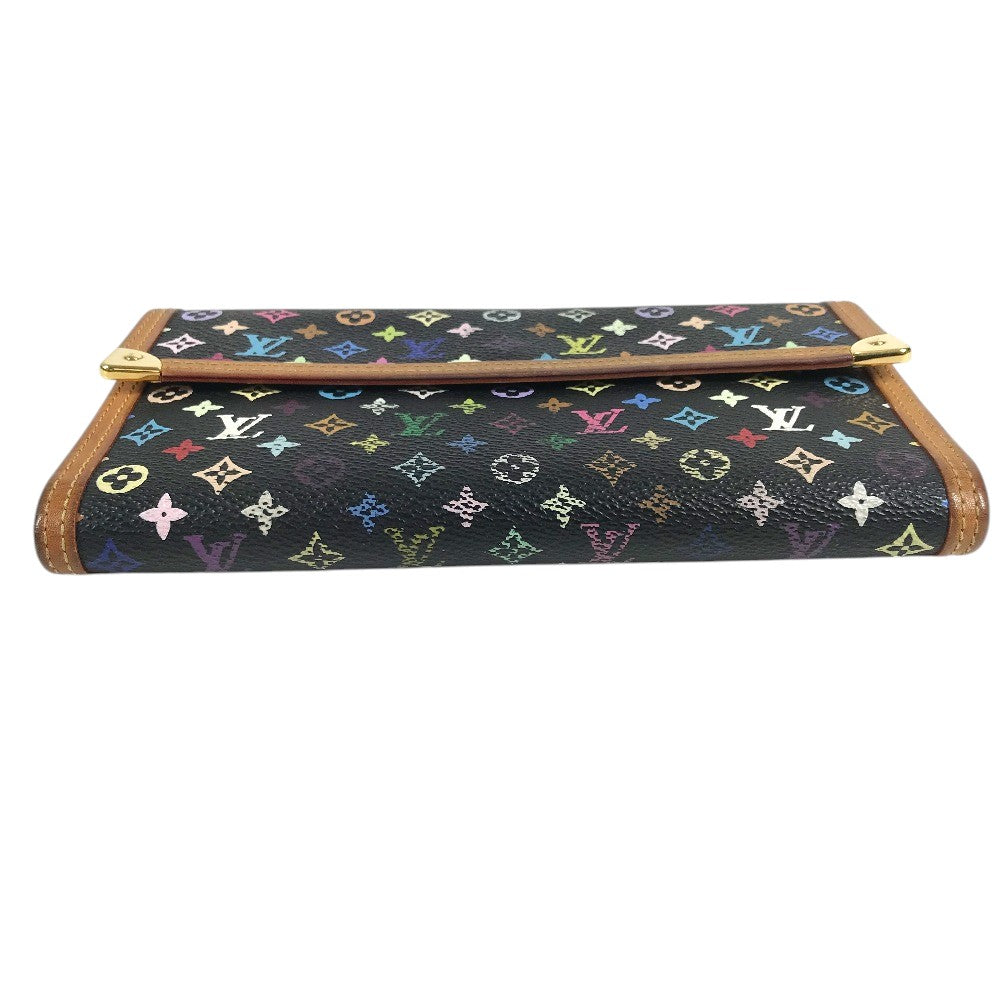 LOUIS VUITTON Ｍ92658 ポルトトレゾール インターナショナル 三つ折り 財布 ウォレット ロングウォレット 長財布 モノグラムマルチカラーキャンバス ユニセックス ノワール ブラック