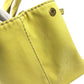 PRADA Canapa logo Tote Bag Hand Bag Canvas yellow Used