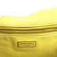 PRADA Canapa logo Tote Bag Hand Bag Canvas yellow Used