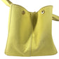 PRADA Canapa logo Tote Bag Hand Bag Canvas yellow Used