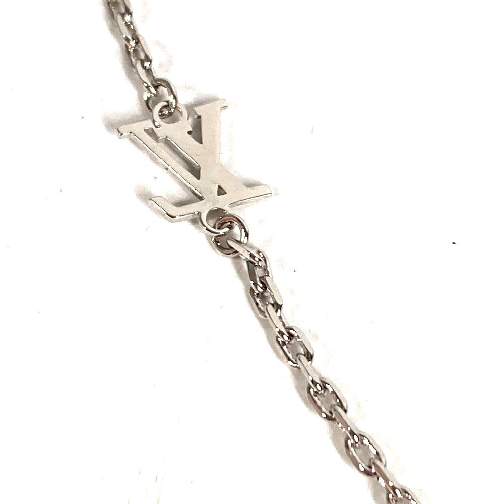 LOUIS VUITTON M01034 ラインストーン ペンダント LV ペイパープレーン アクセサリー ジュエリー チェーン ネックレス メタル ユニセックス シルバー