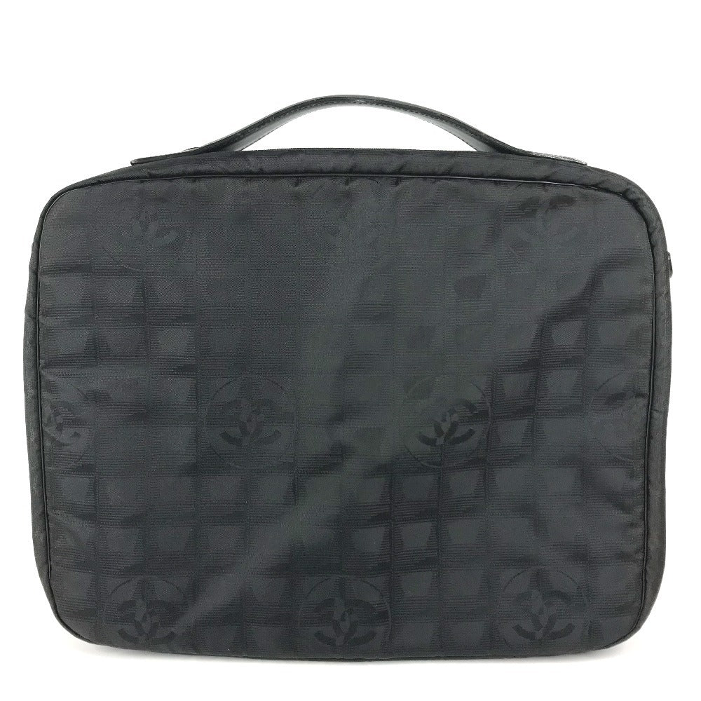 CHANEL New travel line Business bag 2-Way Bag: Shoulder Bag, Document Bag, Tote Bag Hand Bag Nylon Black Used