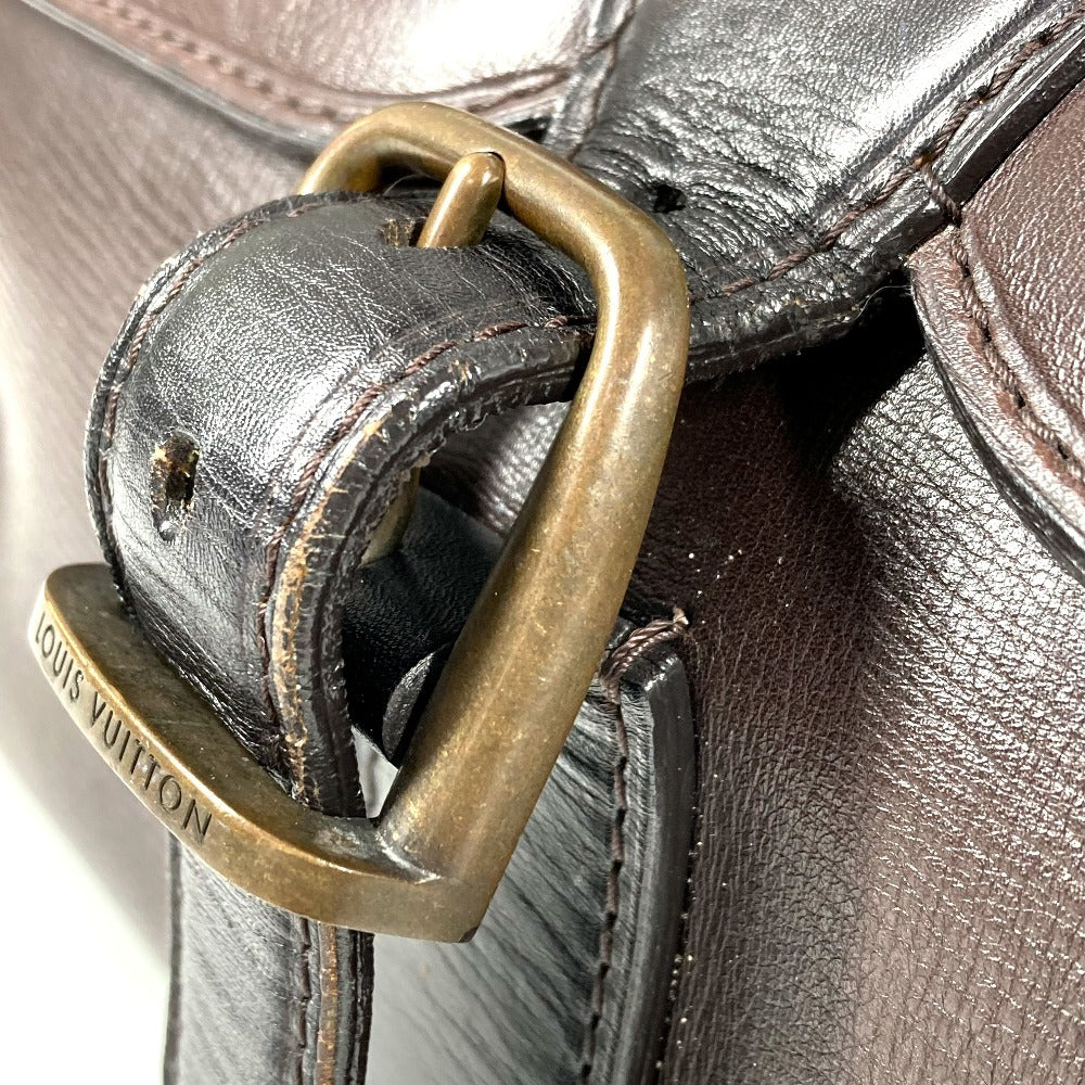 LOUIS VUITTON M95064 ユタ ドクターズバッグ カバン ボストンバッグ ポーチ付き フラップ ハンドバッグ ユタレザー メンズ カフェ ブラウン