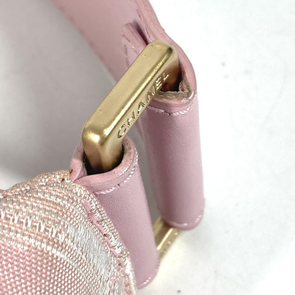 CHANEL ニュートラベルライン CC ココマーク ロゴ カバン 肩掛け ショルダーバッグ ハンドバッグ ナイロン レディース ピンク
