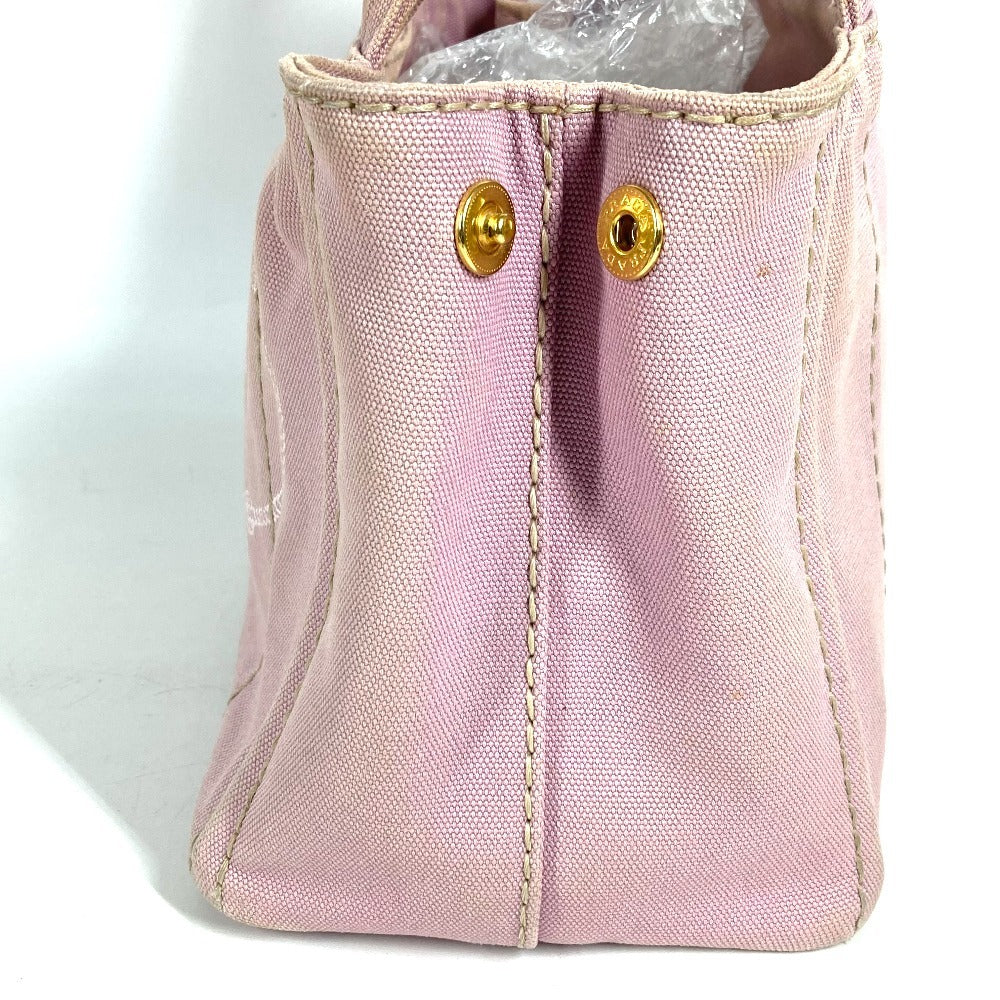 PRADA カナパ ロゴ MINI ミニ トートバッグ カバン 2WAYバッグ ショルダーバッグ ハンドバッグ キャンバス ユニセックス ピンク。