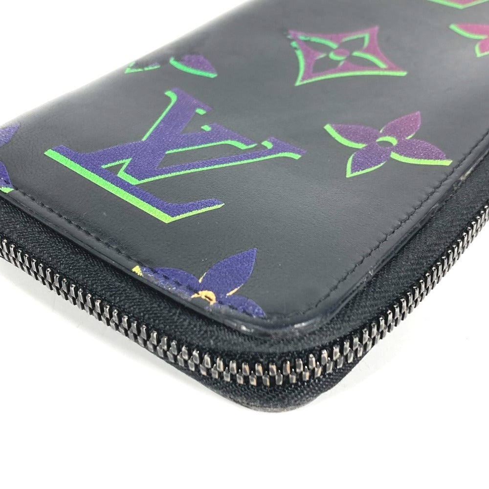 LOUIS VUITTON M82368 モノグラム スポットライト ジッピーウォレットヴェルティカル ロングウォレット ラウンドファスナー 長財布 レザー メンズ ブラック