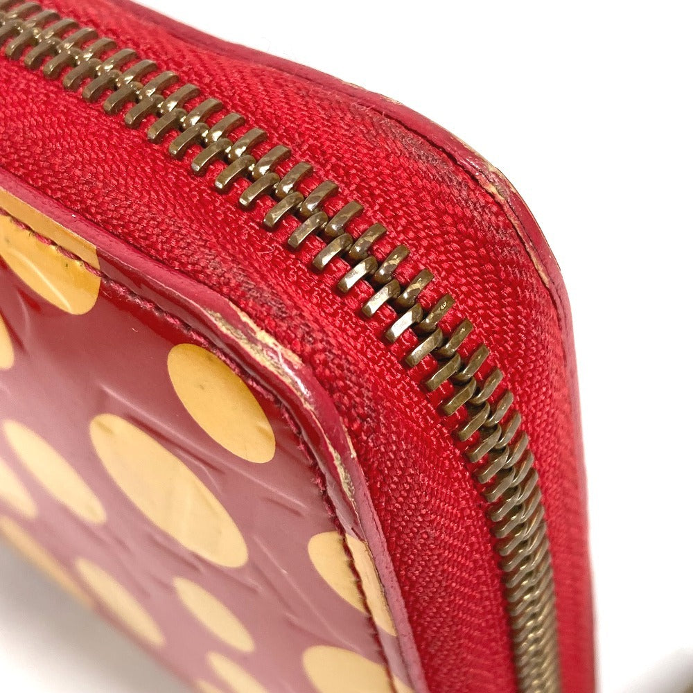 LOUIS VUITTON M91572 ヴェルニ ドット インフィニティ ジッピーウォレット 草間彌生コラボ クサマヤヨイ 長財布 パテントレザー レディース レッド
