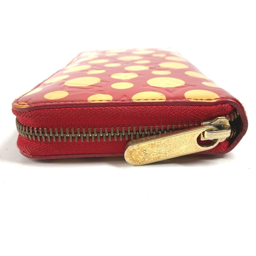 LOUIS VUITTON M91572 ヴェルニ ドット インフィニティ ジッピーウォレット 草間彌生コラボ クサマヤヨイ 長財布 パテントレザー レディース レッド