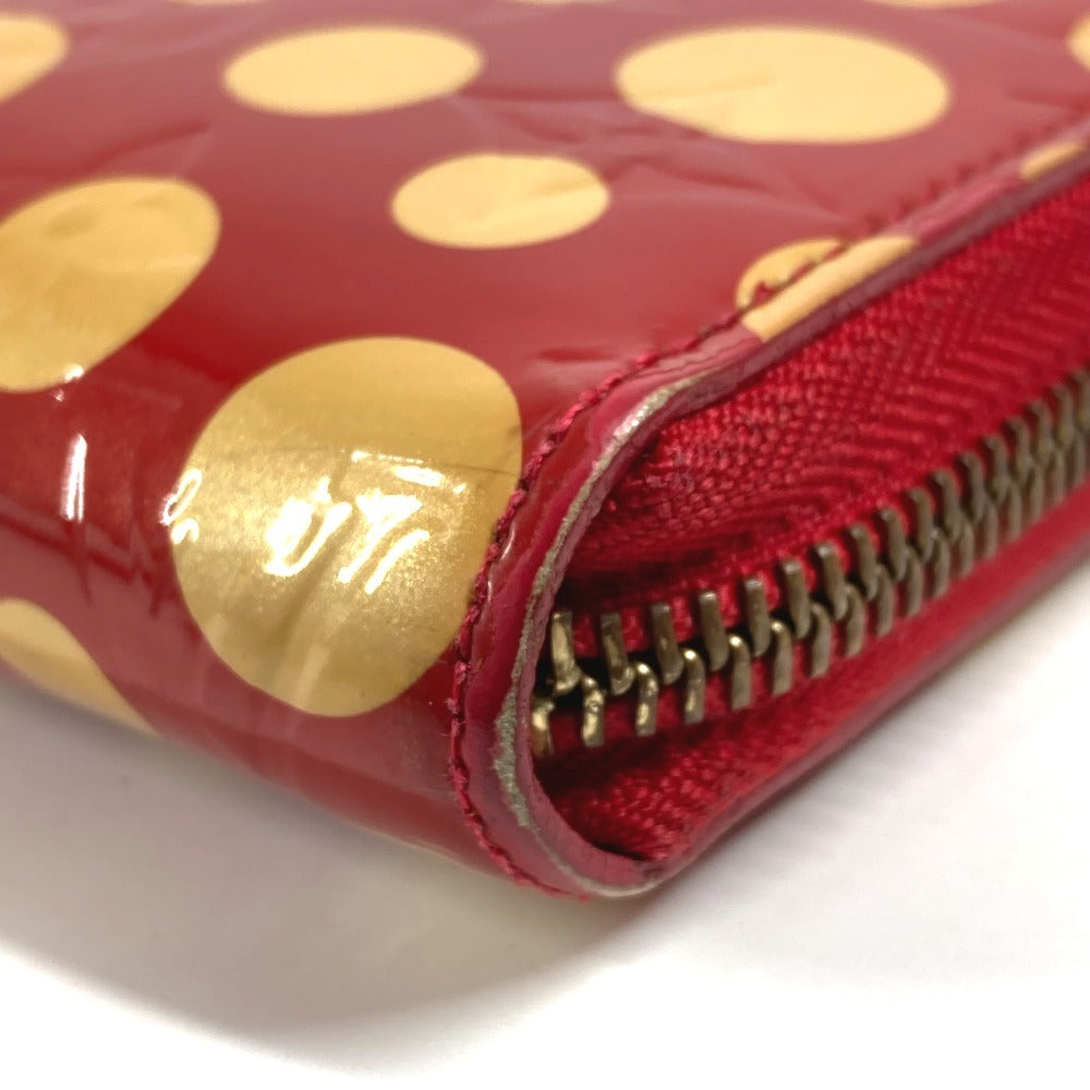 LOUIS VUITTON M91572 ヴェルニ ドット インフィニティ ジッピーウォレット 草間彌生コラボ クサマヤヨイ 長財布 パテントレザー レディース レッド