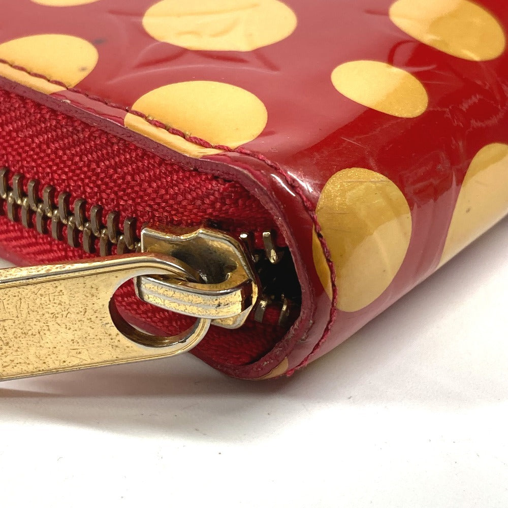 LOUIS VUITTON M91572 ヴェルニ ドット インフィニティ ジッピーウォレット 草間彌生コラボ クサマヤヨイ 長財布 パテントレザー レディース レッド