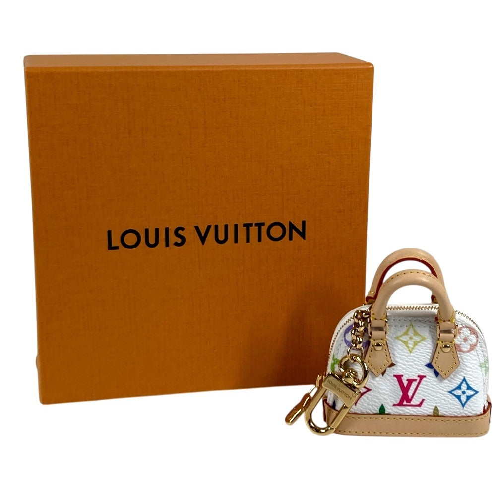 LOUIS VUITTON M02458 LV × TM 村上隆 モノグラムマルチカラー バッグチャームマイクロアルマ バッグチャーム キーホルダー モノグラムマルチカラーキャンバス ユニセックス ホワイト