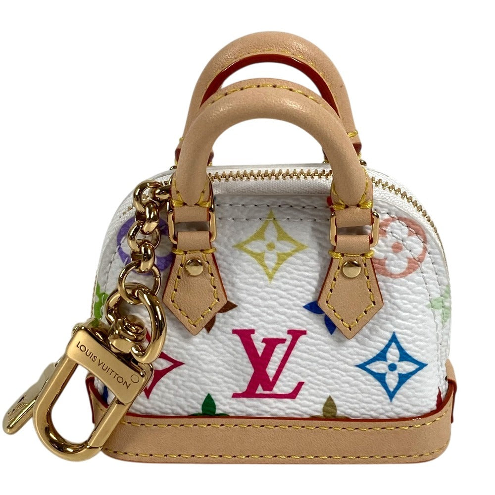 LOUIS VUITTON M02458 LV × TM 村上隆 モノグラムマルチカラー バッグチャームマイクロアルマ バッグチャーム キーホルダー モノグラムマルチカラーキャンバス ユニセックス ホワイト