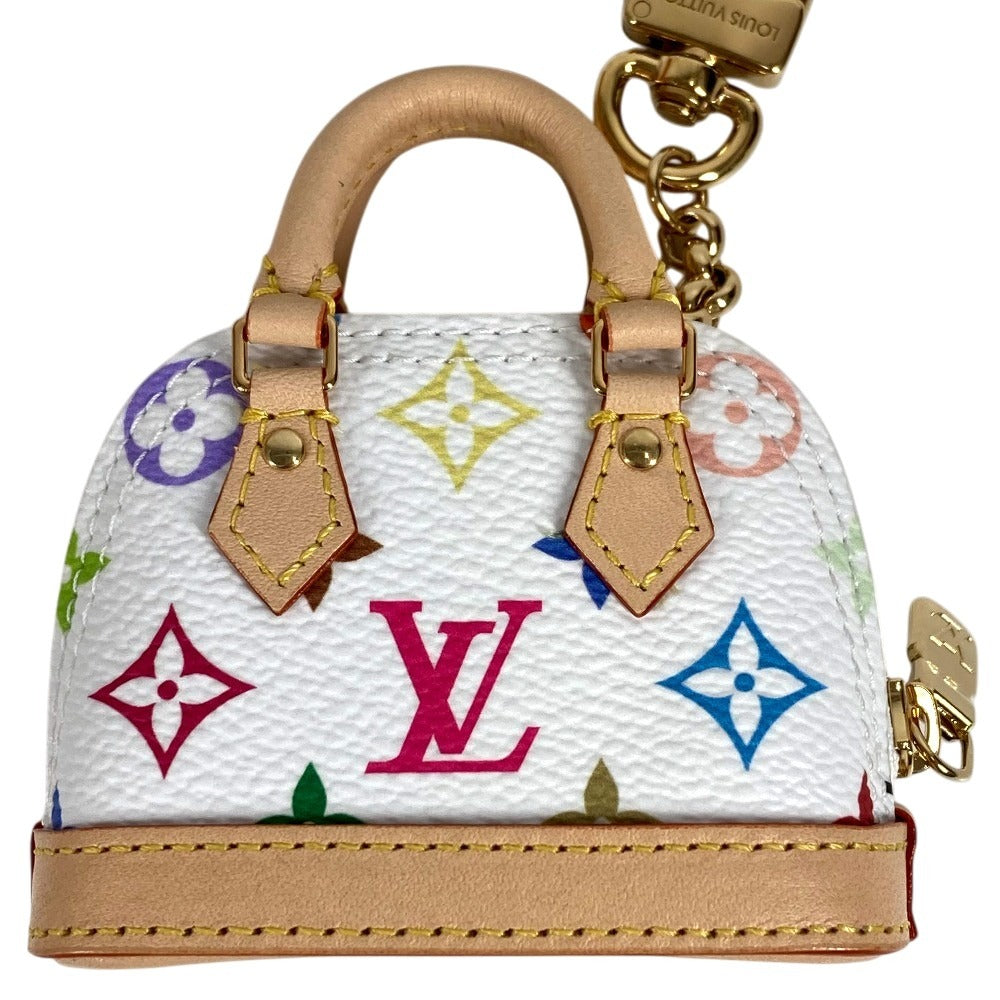 LOUIS VUITTON M02458 LV × TM 村上隆 モノグラムマルチカラー バッグチャームマイクロアルマ バッグチャーム キーホルダー モノグラムマルチカラーキャンバス ユニセックス ホワイト