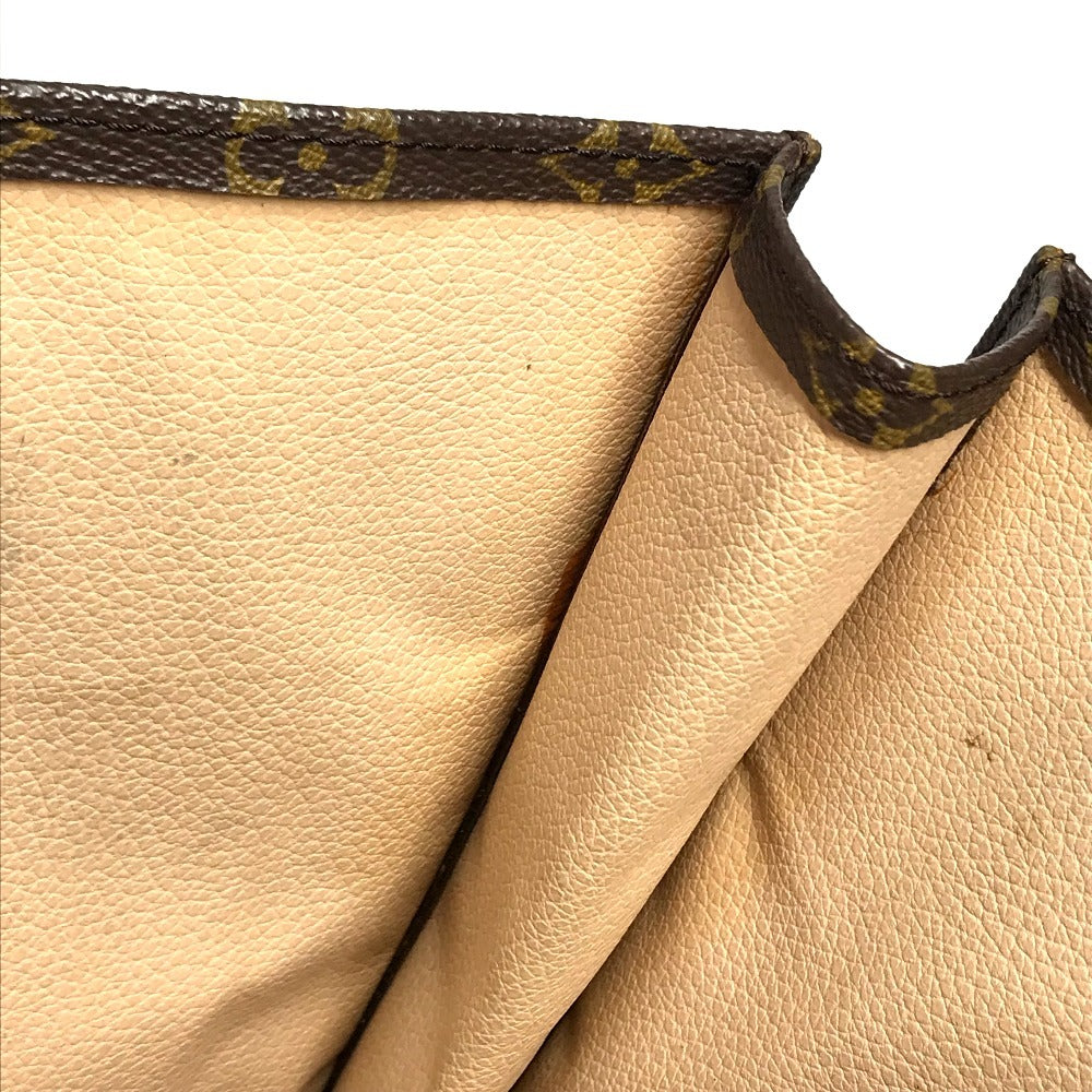 LOUIS VUITTON M51140 Monogram Sac Plat Tote Bag Vertical Tote Hand Bag MonogramCanvas Brown Used