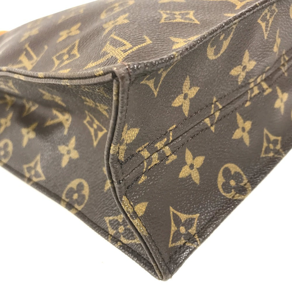 LOUIS VUITTON M51140 Monogram Sac Plat Tote Bag Vertical Tote Hand Bag MonogramCanvas Brown Used