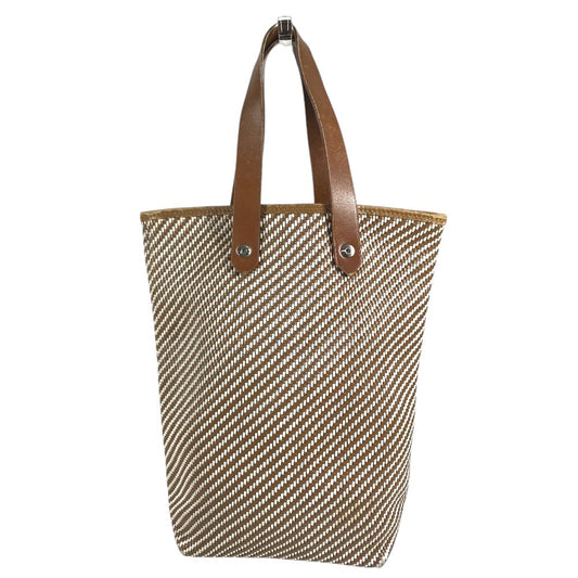 HERMES Amedabadiago PM Women's Leather Polyester Tote Bag (Vertical Tote) Hand Bag Leather/Canvas Brown Used