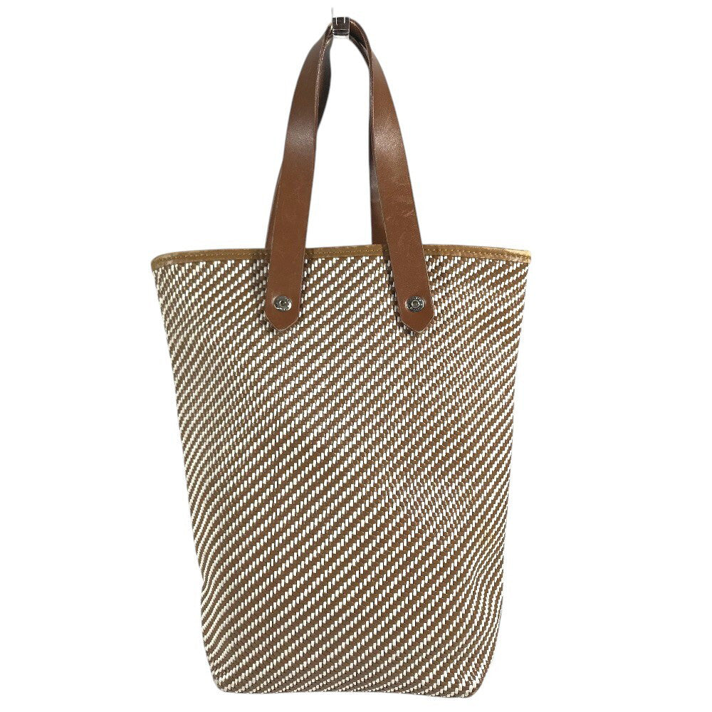 HERMES Amedabadiago PM Women's Leather Polyester Tote Bag (Vertical Tote) Hand Bag Leather/Canvas Brown Used