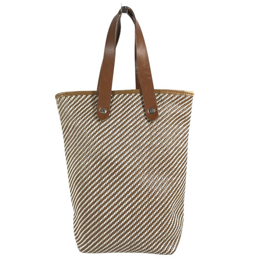 HERMES Amedabadiago PM Women's Leather Polyester Tote Bag (Vertical Tote) Hand Bag Leather/Canvas Brown Used