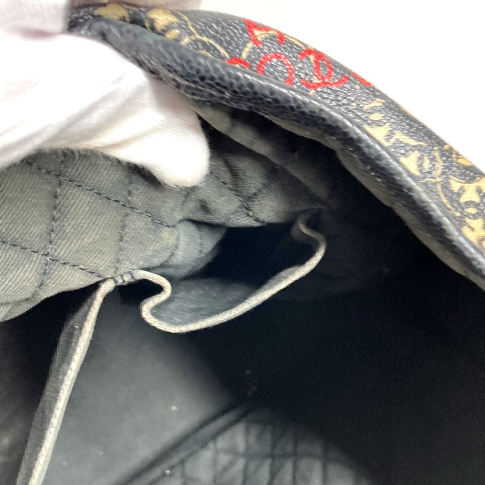 CHANEL 総柄 ココマーク ロゴ ココトラベル GM ココトラベルGM ラージ ショルダーバッグ 肩掛け カバン ポーチ付き トートバッグ PVC/レザー レディース ブラック