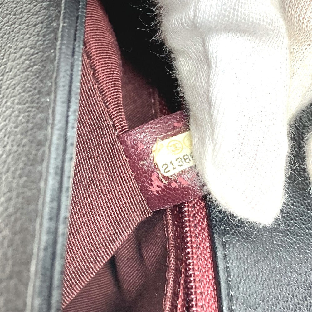 CHANEL A92193 マトラッセ キルティング ボーイシャネル ラージ 28 カバン Wチェーンバッグ カバン フラップ ショルダーバッグ キャビアスキン ユニセックス ブラック