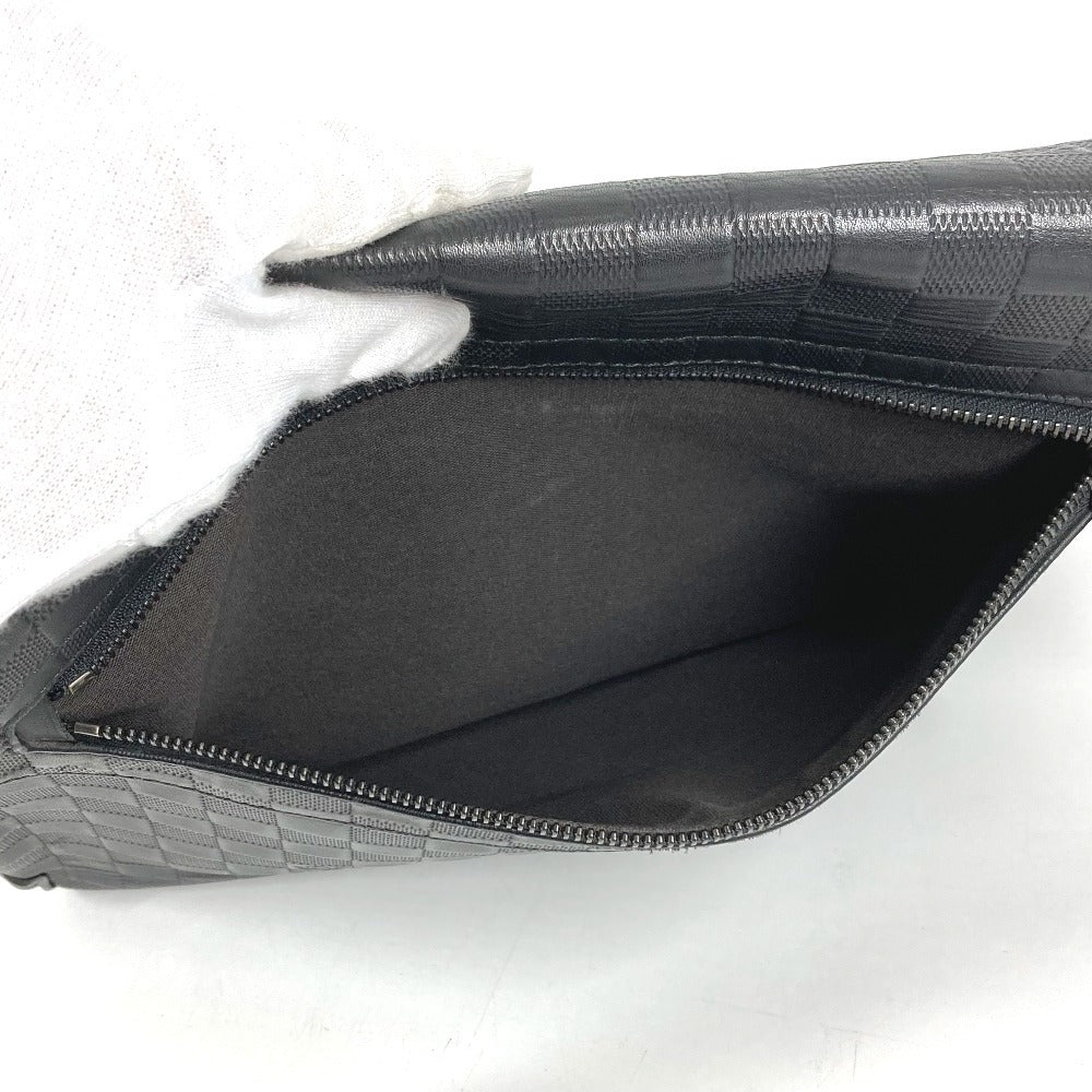 LOUIS VUITTON N41284 ダミエアンフィニ ディストリクトMM ディストリクト MM メッセンジャーバッグ カバン フラップ 斜め掛け ショルダーバッグ ダミエアンフィニレザー ユニセックス オニキス ブラック