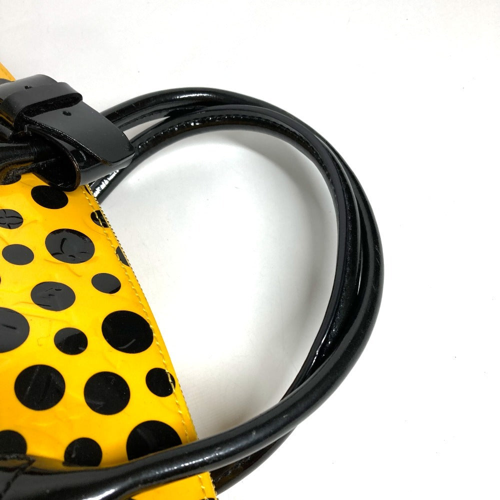LOUIS VUITTON M91398 モノグラム ヴェルニ ドットインフィニティ 草間彌生 ロックイット MM ロックイットMM カバン トートバッグ ハンドバッグ パテントレザー ユニセックス イエロー
