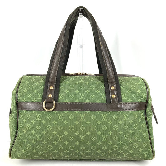 LOUIS VUITTON M92412 โมโนแกรม มินิ โจเซฟิน GM กระเป๋าถือ โจเซฟิน GM กระเป๋าสะพายข้าง กระเป๋าสะพายไหล่ กระเป๋าทรงบอสตัน ผ้าแคนวาสโมโนแกรมมินิ สีเขียวขี้ม้า สำหรับทุกเพศ