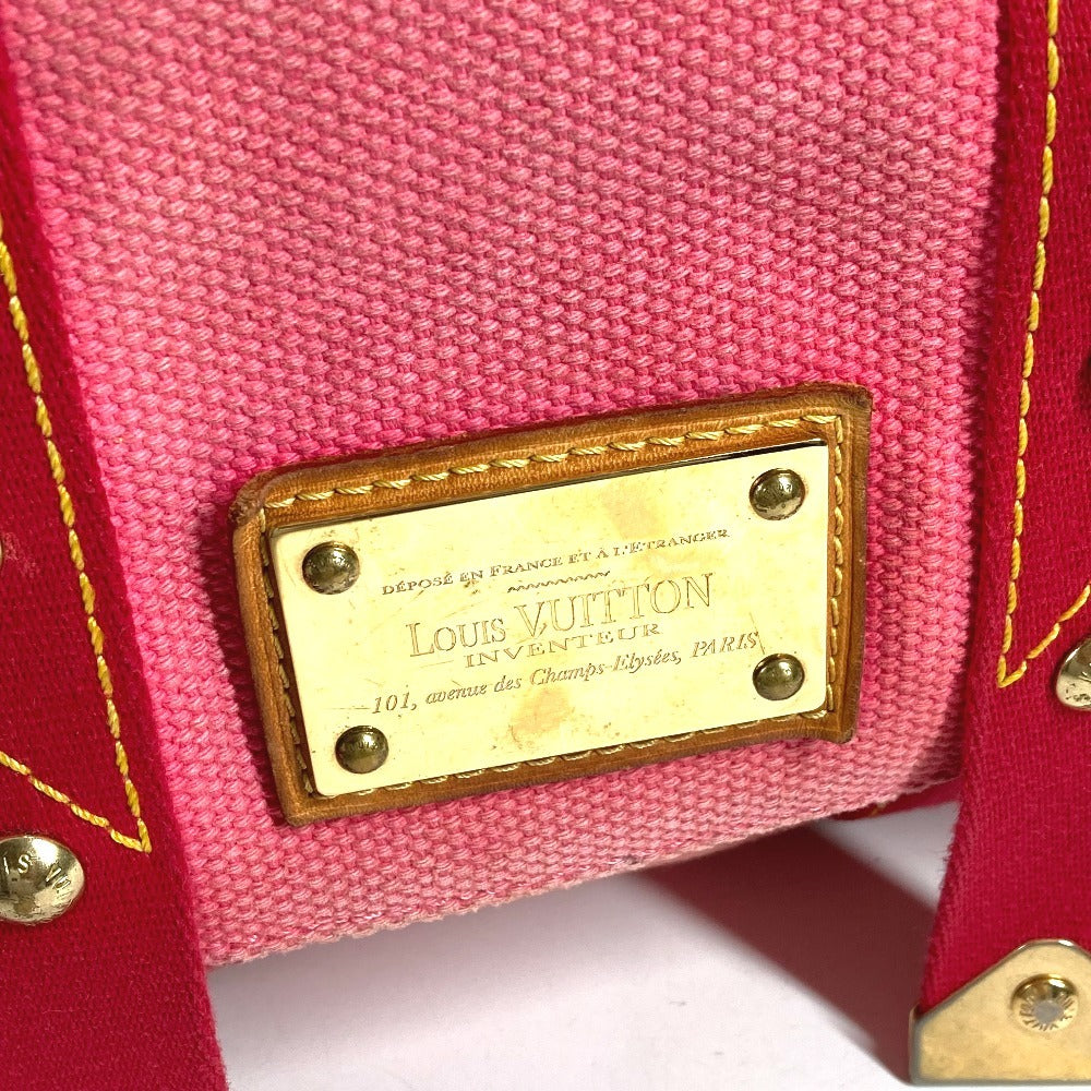LOUIS VUITTON M40071 アンティグア サック ラバ カバン 肩掛け フラップ ハンドバッグ ショルダーバッグ キャンバス レディース ピンク