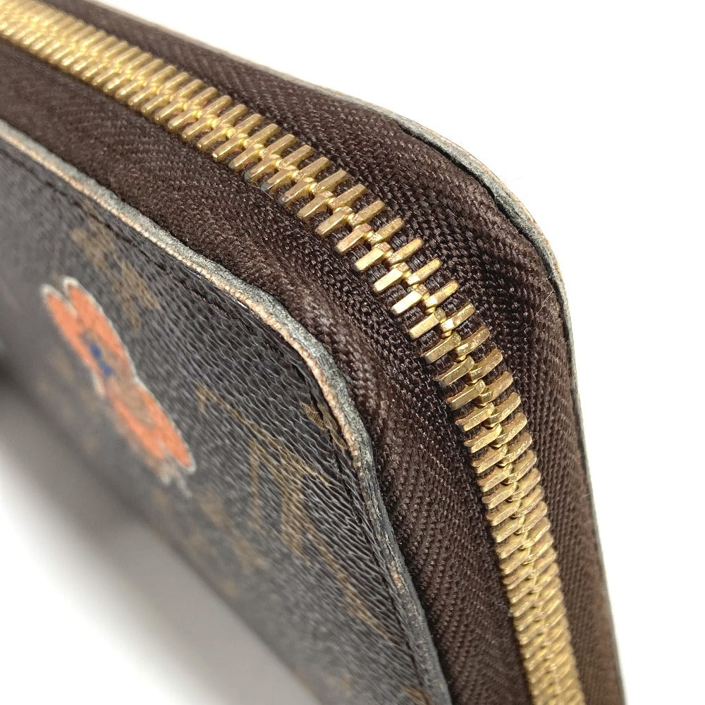LOUIS VUITTON M62149 モノグラム ステッカー マイLVワールドツアー ジッピーウォレット ロングウォレット ラウンドファスナー 長財布 モノグラムキャンバス ユニセックス ブラウン