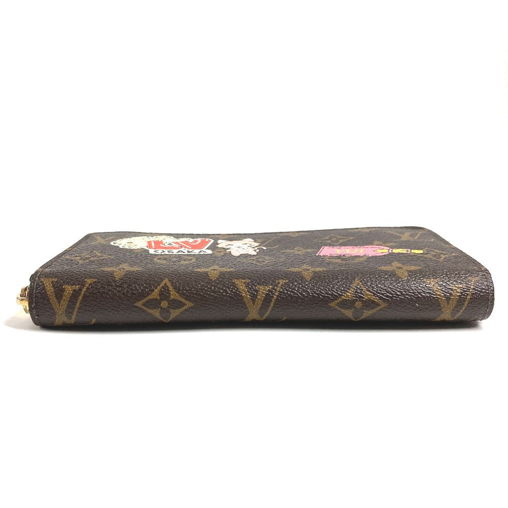 LOUIS VUITTON M62149 モノグラム ステッカー マイLVワールドツアー ジッピーウォレット ロングウォレット ラウンドファスナー 長財布 モノグラムキャンバス ユニセックス ブラウン