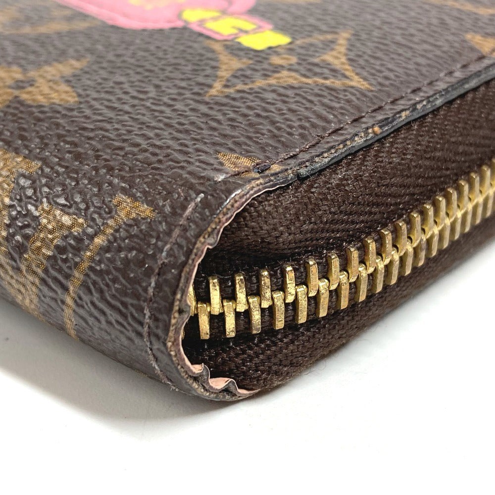LOUIS VUITTON M62149 モノグラム ステッカー マイLVワールドツアー ジッピーウォレット ロングウォレット ラウンドファスナー 長財布 モノグラムキャンバス ユニセックス ブラウン