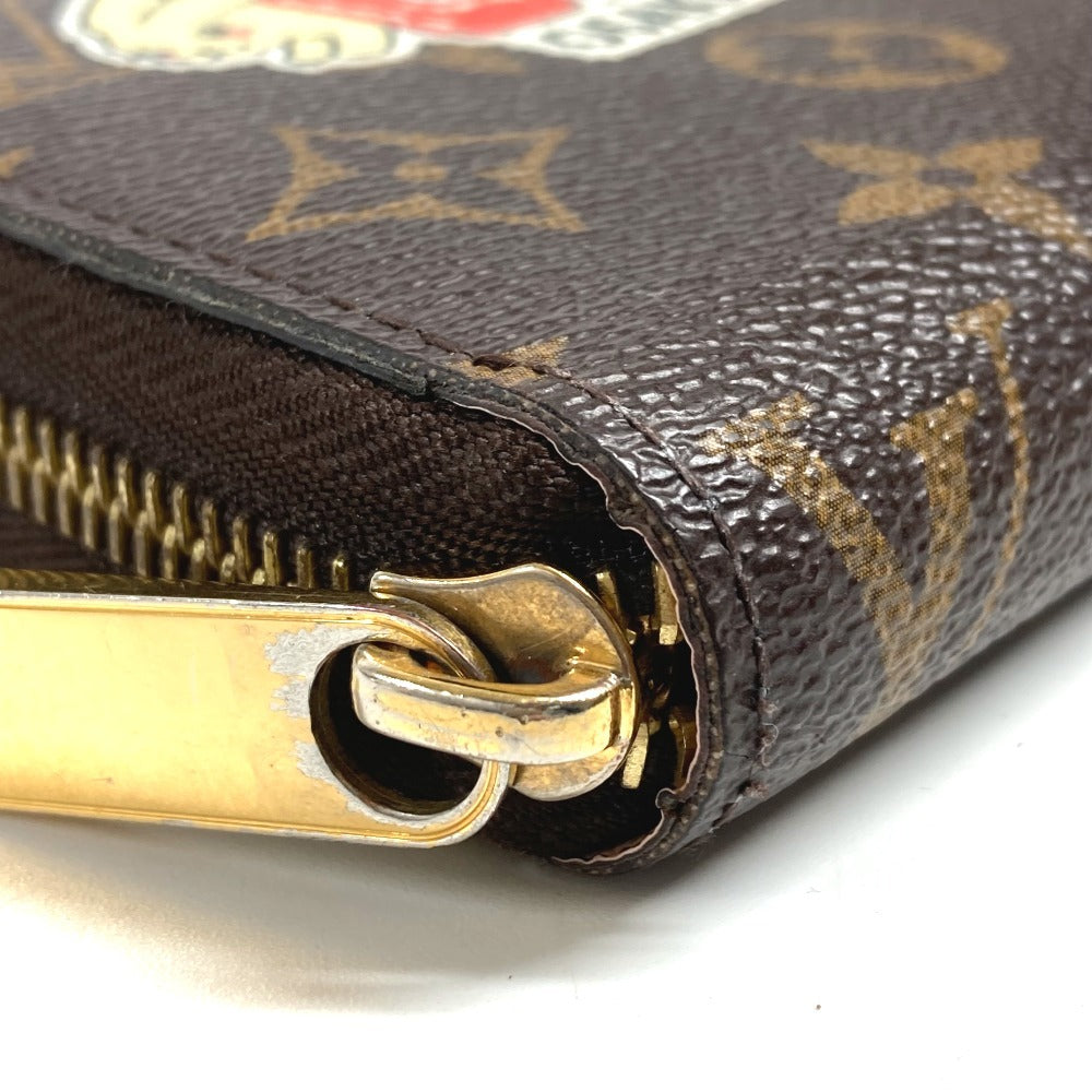 LOUIS VUITTON M62149 モノグラム ステッカー マイLVワールドツアー ジッピーウォレット ロングウォレット ラウンドファスナー 長財布 モノグラムキャンバス ユニセックス ブラウン