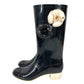 CHANEL G26648 カメリア CC ココマーク ロゴ レインブーツ 長靴 ロング 雨 靴 シューズ レインシューズ ラバー レディース ブラック