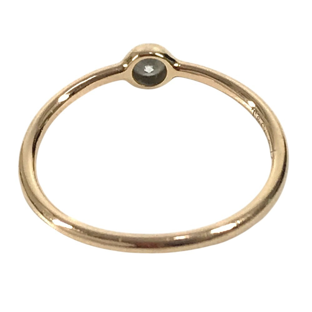 TIFFANY&Co. K18 金 18K ウェーブ シングル リング 1PD ダイヤ ダイヤモンド ジュエリー アクセサリー リング・指輪 Au750 レディース ピンクゴールド