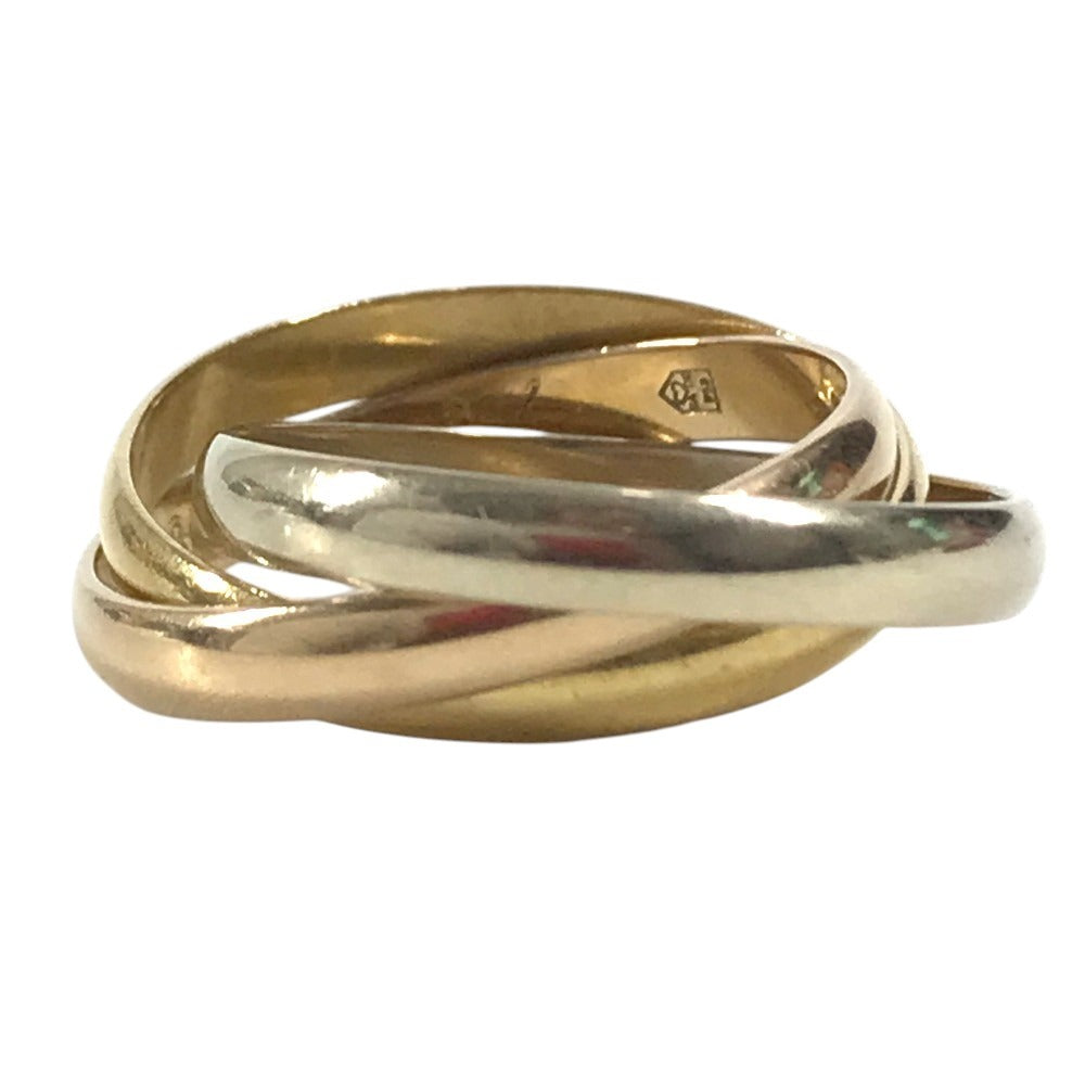 CARTIER K18 金 18K トリニティ ロゴ アクセサリー ジュエリー リング・指輪 YG750 レディース ゴールド