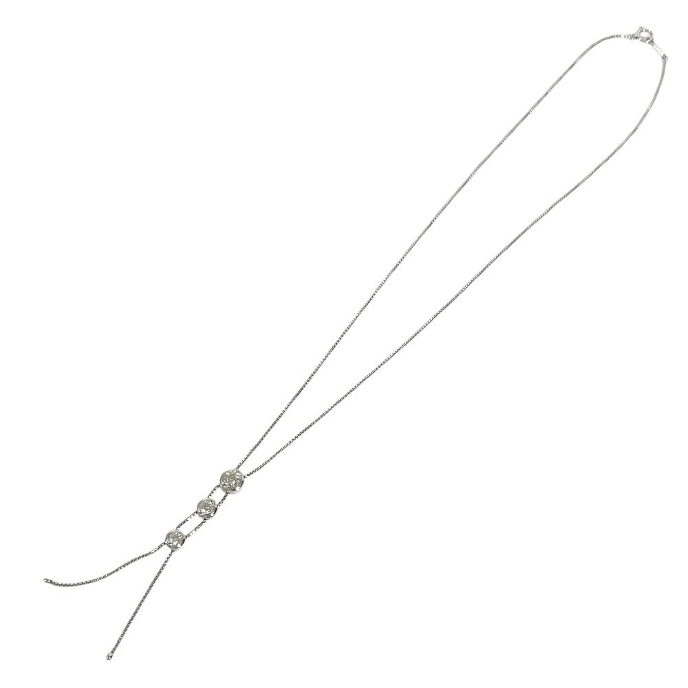 TASAKI K18 金 18K 3PD ダイヤ ダイヤモンド 3ポイント 0.54ct ネックレス チョーカー ジュエリー アクセサリー ネックレス WG750 レディース シルバー