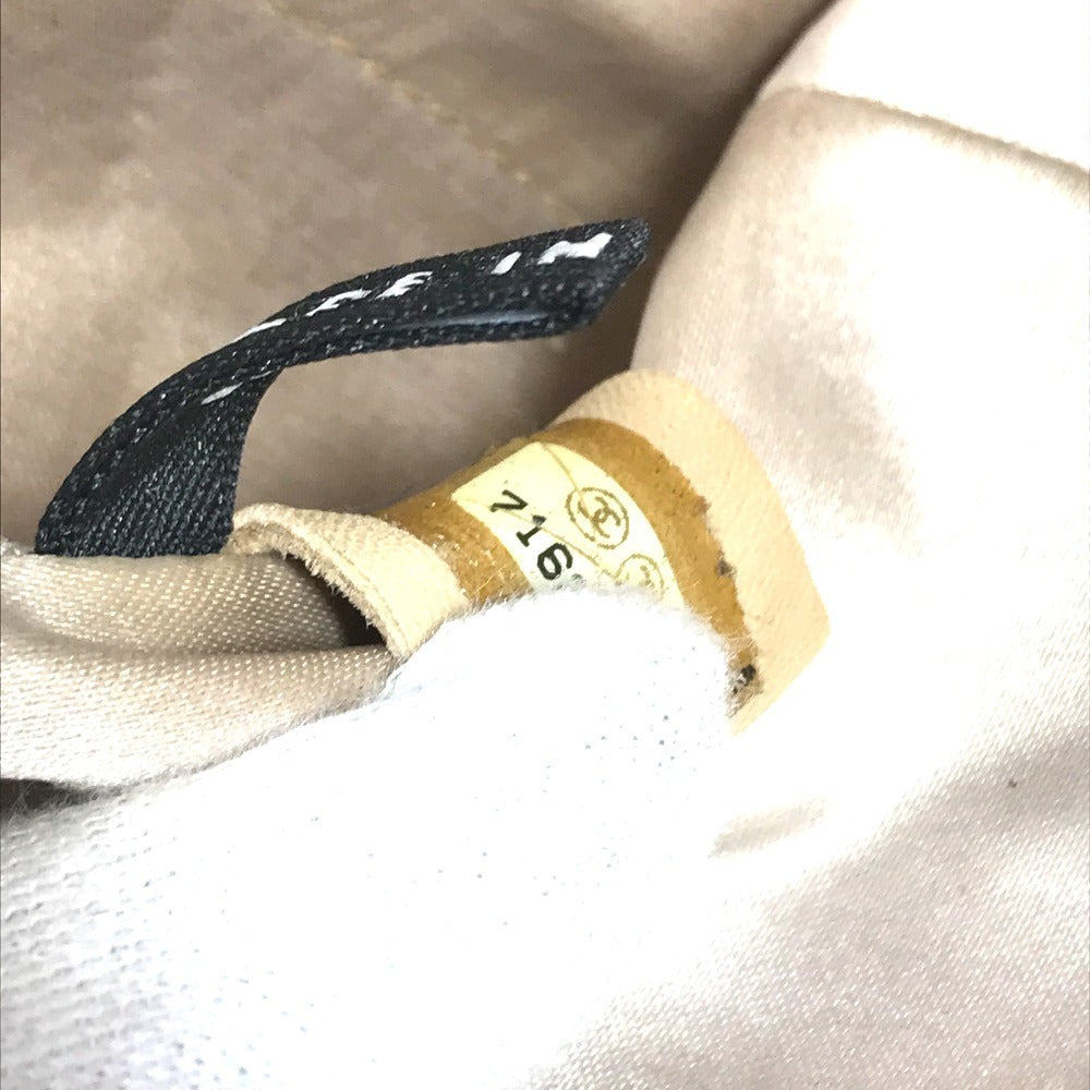 CHANEL ニュートラベルライン CC ココマーク ロゴ カバン 肩掛け フラップ チェーンバッグ ショルダーバッグ ナイロン レディース ベージュ